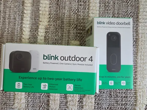 Blink Outdoor 4 Wireless Camera Security System & Blink Video Doorbell BUNDLE