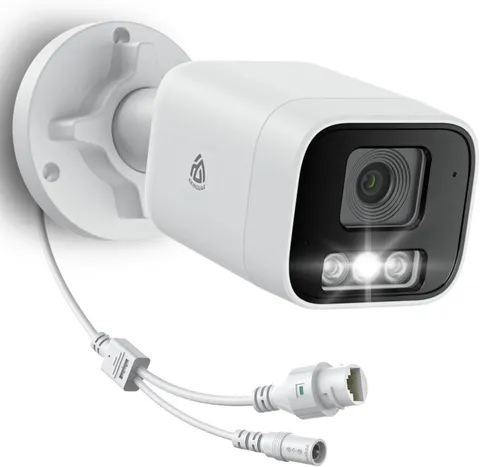 4PCS 5MP Poe Add-On Security Camera, Outdoor Indoor Wired CCTV Camera with Human