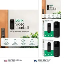 Blink Video Doorbell – Head-to-toe HD view, two-year battery life, and simple...