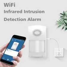 WIFI Sound Light Infrared Motion Detector Door Sensor Alarm APP Remote Control