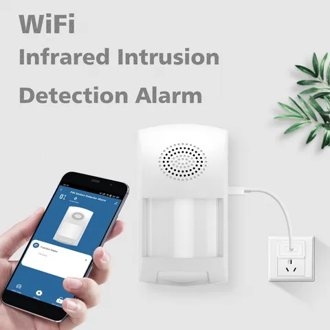 WIFI Sound Light Infrared Motion Detector Door Sensor Alarm APP Remote Control