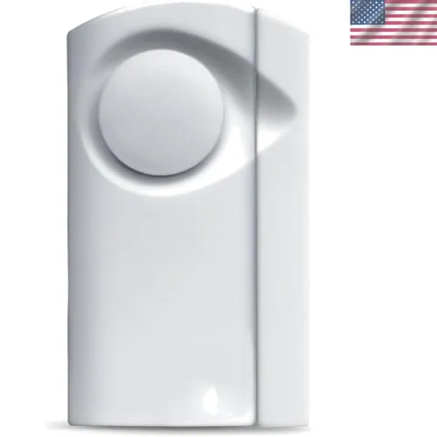 Compact Battery-Powered Door Alarm Sensor with Chime for Enhanced Home Security