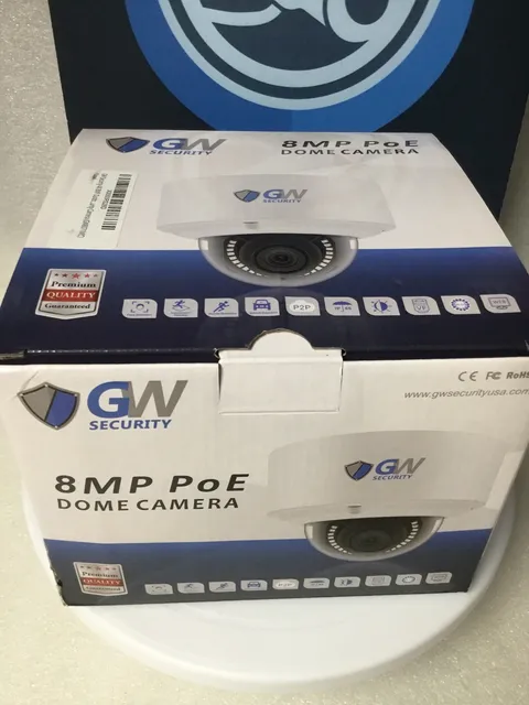 GW Security GW-807103M IP Color Camera 2.7-13.5mm 4k 8MP 24LEDs WeatherProof NEW