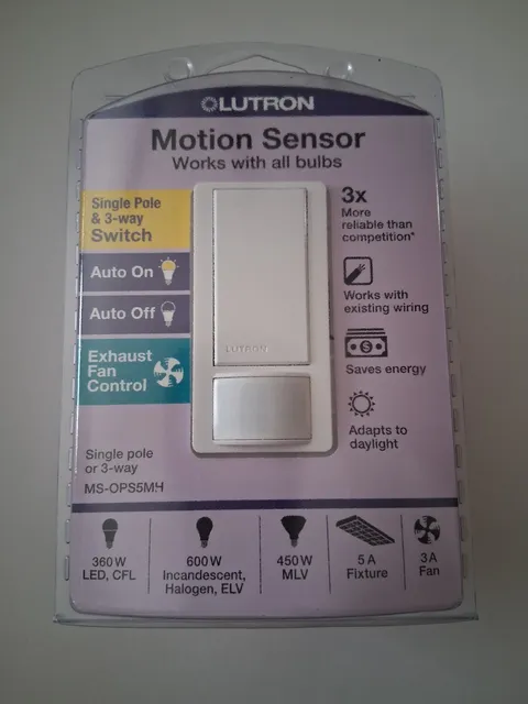 LUTRON - MOTION SENSOR Lutron Maestro Occupancy Sensor Switch.