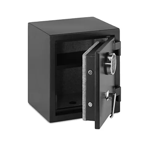 BLACK - AMAZON BASICS FIRE RESISTANT SECURITY SAFE WITH PROGRAMMABLE ELECTRONIC