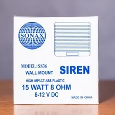 Sonax SS36 Wall Mount Siren 15W 8 Ohm 6-12V DC New in Box