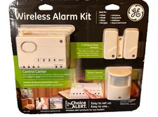 GE Wireless Alarm System Control Center Kit + 3 Sensors 45171  SEALED NEW ~ READ