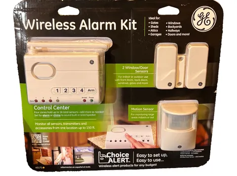 GE Wireless Alarm System Control Center Kit + 3 Sensors 45171  SEALED NEW ~ READ