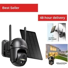 SEHMUA Solar Security Camera 2K Wireless Outdoor with Night Vision