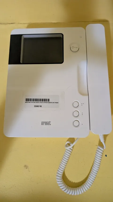Urmet Signo 1740/40 Video Intercom Monitor w/ Handset & Mounting Plate - Used