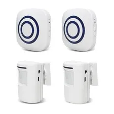 Motion Sensor Door Chime for Store - Wireless Driveway Alarm with 2 Receivers...