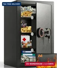 [23.6" Tall] Large Safe Box with Fireproof Bag for Home Use