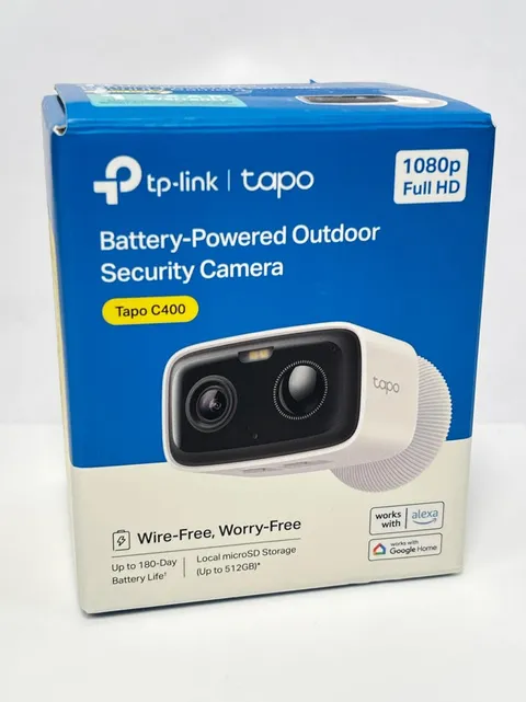 TP-Link Tapo C400 1080p Wireless Outdoor Security Camera Battery WiFi White