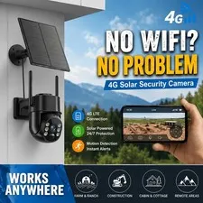 4K Solar Security Camera Outdoor, IP66 Waterproof