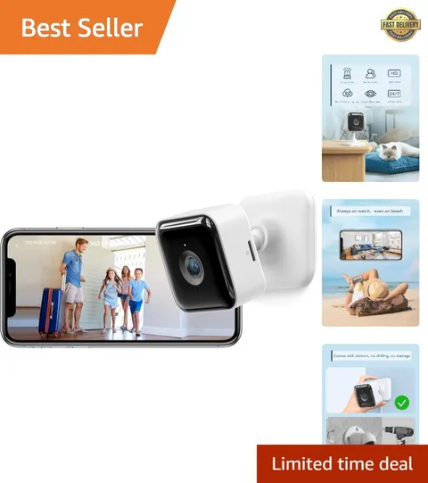 2K Indoor Security Camera with Motion Detection & Two-Way Audio - Hassle-Free