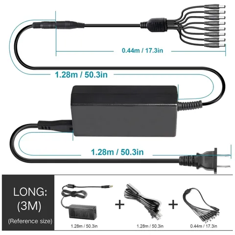 Certified 12V 5A Power Supply for Cameras & Lights