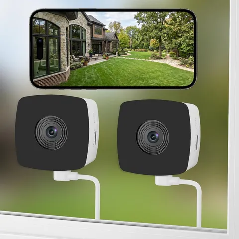 2K Window/Indoor Cameras for Home Security 2Pack | Pet Camera with Phone App, AI