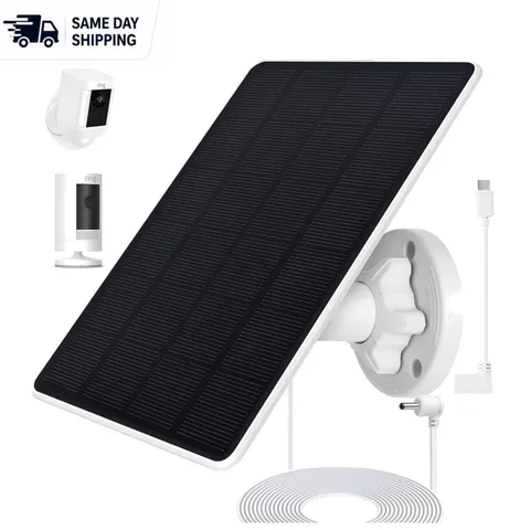 Ring Camera Solar Panel Compatible with Stick up Cam Battery Spotlight Plus