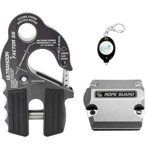  UltraHook Winch Hook Integrated Shackle Pin, Grey (00250-06) Mount Recovery 