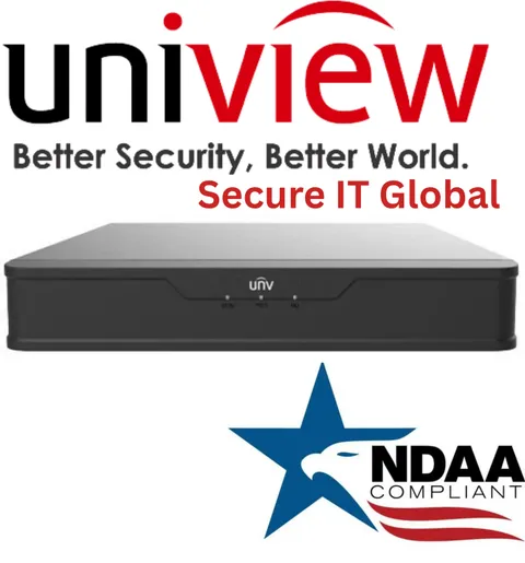 UNV 4K HD PoE 4-Ch NDAA IP Network Uniview Surveillance Security NVR Recorder
