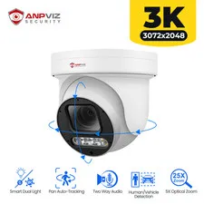 Anpviz 6MP PoE PTZ Camera Outdoor Security IP Camera, 5X Optical Zoom, NDAA