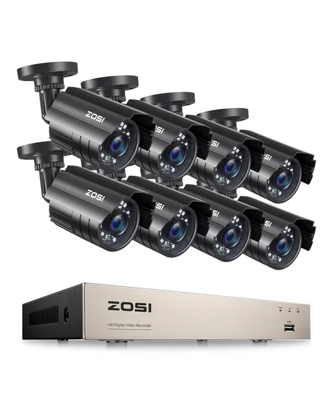 8CH 5MP Lite Security Camera System with AI Human Vehicle Detection, H.265 8 ...