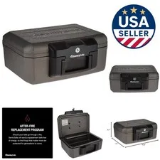 Elegant Fireproof Safe - 0.18 Cu. Ft. Key Lock Box for Safeguarding Valuables