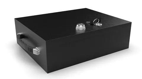 Fire Retardant Strong Box Dual Combination and Key Lock Security Chest
