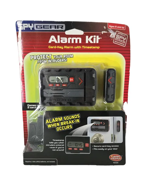 Wild Planet Spy Gear Alarm Kit Toy with card key & timestamp ~ New in package