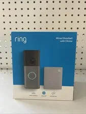 Ring - Wired Doorbell 2K (newest model), Speckled Gray + Chime (newest model)...
