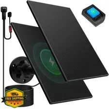 WECOOL Solar Panel for Blink Camera 2 Pack Black