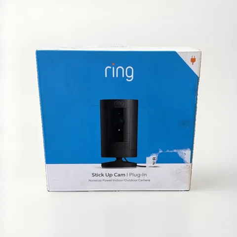 NEW! Ring Stick Up Cam Plug-In Indoor/Outdoor 1080p Security Camera - Black