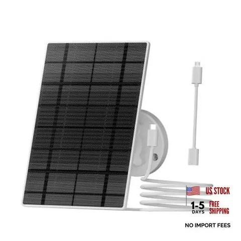 3W Solar Panel for Security Camera Wireless Outdoor, IP66 Waterproof White-3W