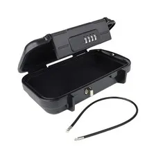 Outdoor Portable Storage Box with 4-Digit Combination Lock and Cable Security