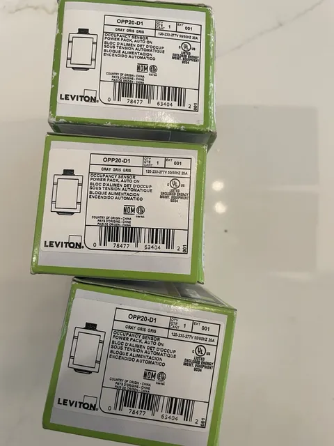 Leviton OPP20-D1 Occupancy Sensor Power Pack (lot of 3)