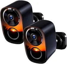 2026 Upgraded 2K Security Cameras Wireless Outdoor (2-Pack), Free Cloud & SD ...