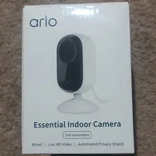 Arlo Essential Indoor Camera 2nd Gen Wired/Wi-Fi HD Privacy Shield Alexa/Google