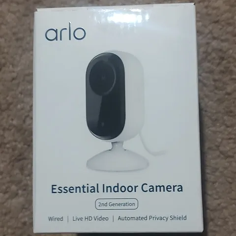 Arlo Essential Indoor Camera 2nd Gen Wired/Wi-Fi HD Privacy Shield Alexa/Google