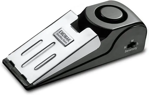 Door Stop Alarm with 120DB Siren Door Stop for Home & Travel (Black) (Pack of 1)