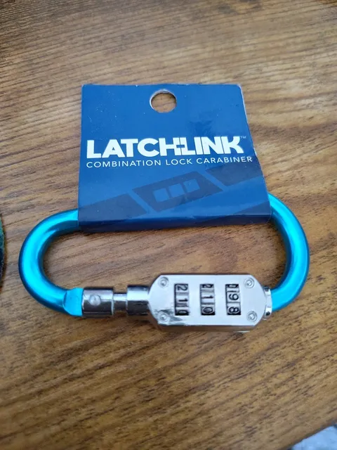 1  Latchlink Customizable Combination Lock Carabiner Choose color #LLOCK24