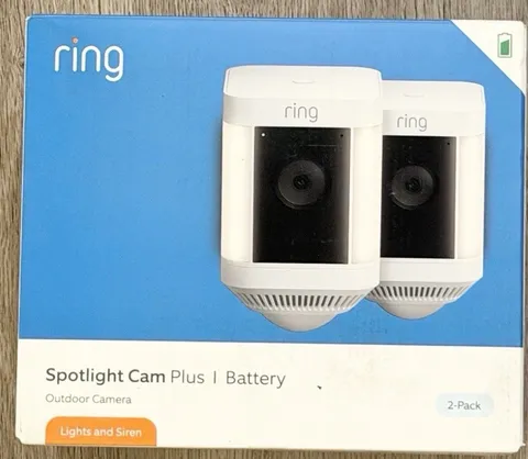 Ring Spotlight Cam Plus Camera Indoor/Outdoor Wireless Pack of 2