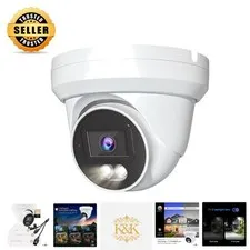 Outdoor-Indoor 8MP Turret  Camera - Full Time Color, Easy Installation