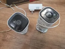 Alarm.com ADC-V723 2-Pack Outdoor Wired IP Cameras 1080p Wi-Fi Alexa White