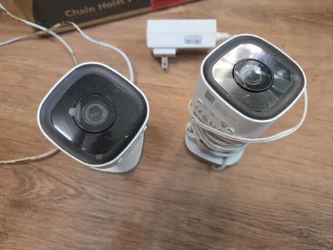 Alarm.com ADC-V723 2-Pack Outdoor Wired IP Cameras 1080p Wi-Fi Alexa White