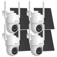 ANRAN 4G LTE Cellular Solar Security Camera Battery Powered Wireless 2 Way Audio