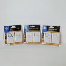 GE - Personal Security Window Door Alarm Model 45115 Wireless Home Protection X6