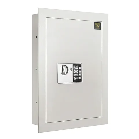 Digital Wall Safe – Flat, Electronic, Steel, Keypad, 2 Manual Override Keys – Pr