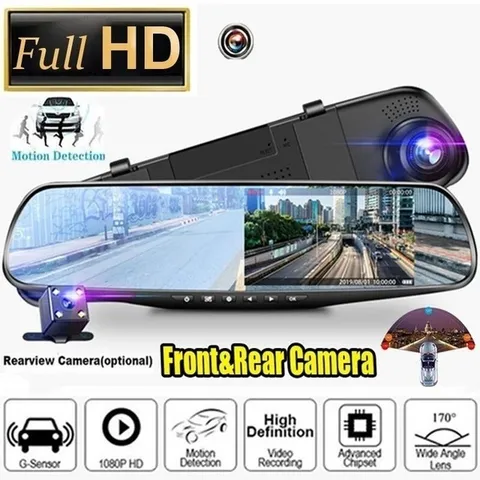CAR DVR Rearview Mirror Driving Camera 1080P Front Rear Camera HD Video Recorder