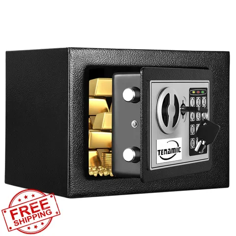 Tenamic Black 0.23cuft Electronic Safe Box