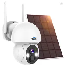 Hiseeu 2K 4MP WIFI PTZ Solar IP Camera Human Detect Night Vision P2P CCTV Survei